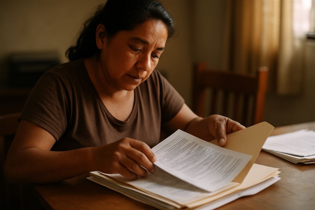 Organizando documentos para el trámite