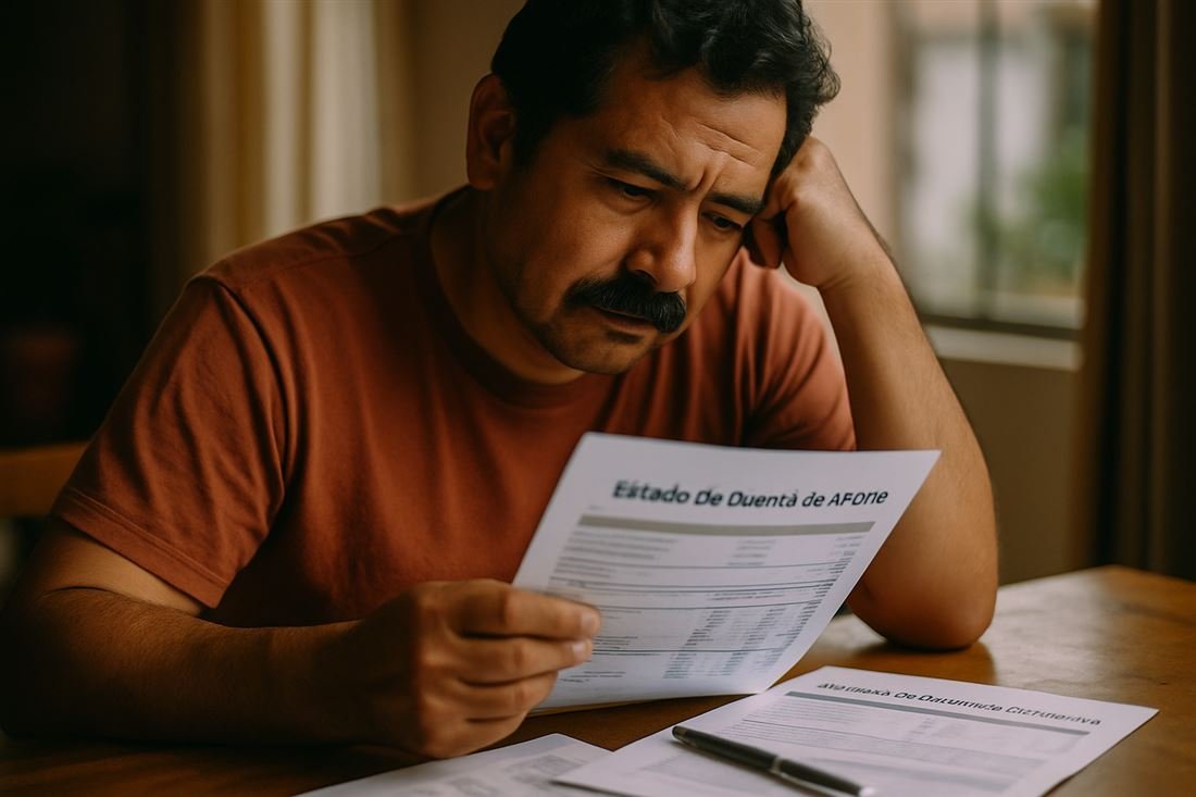 Persona revisando su estado de cuenta de Afore